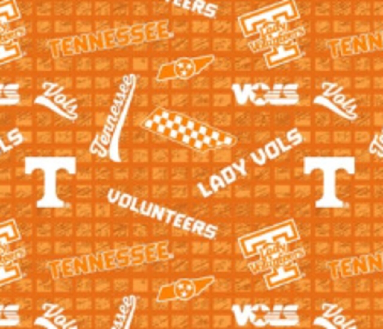NCAA University of Tennessee Allover 108" Wideback Cotton Fabric by the Yard